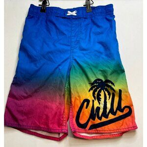 Old Navy swim trunk shorts youth teens XL 14 16 25 x 9 drawstrings chill blue